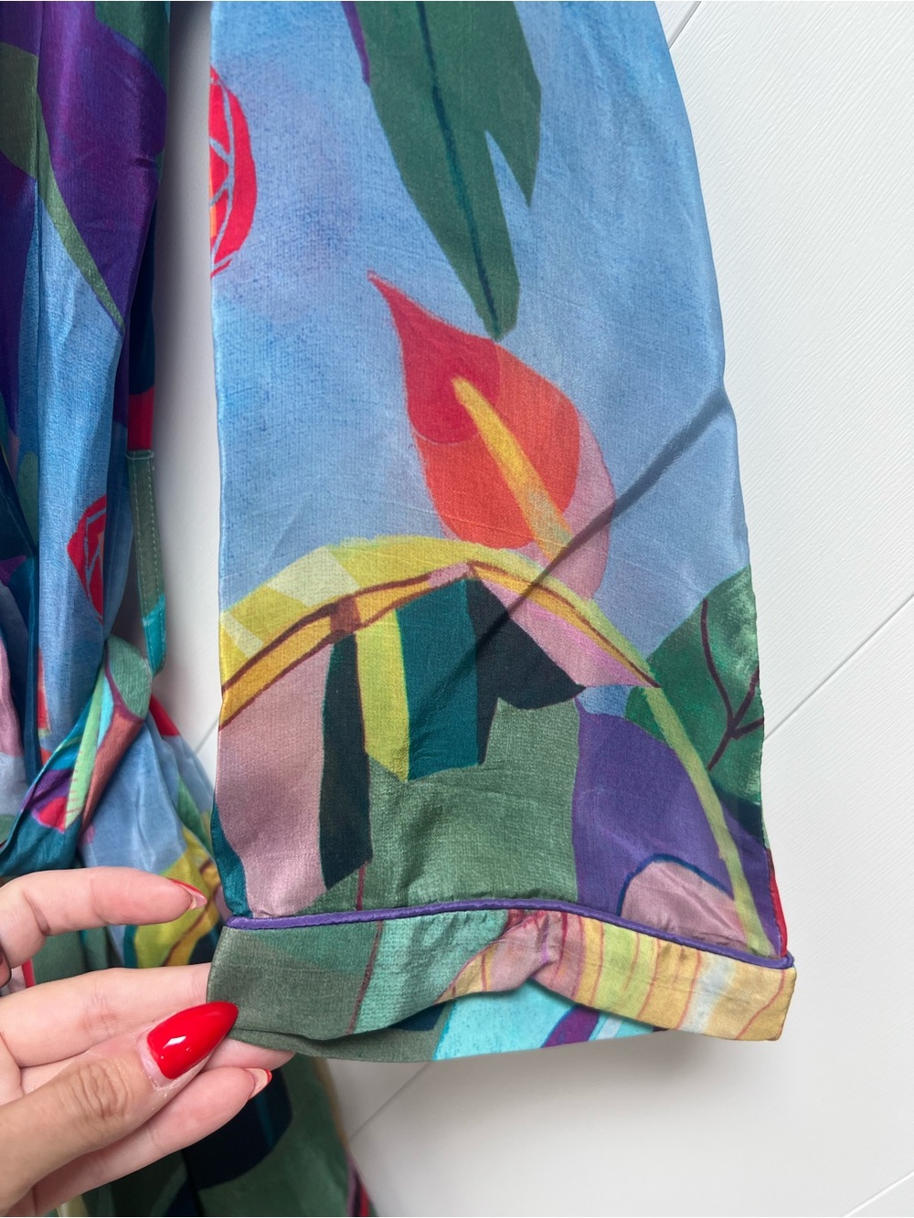 FARM Rio Multicolor Abstract Long Kimono Jacket - Picture 3 of 7